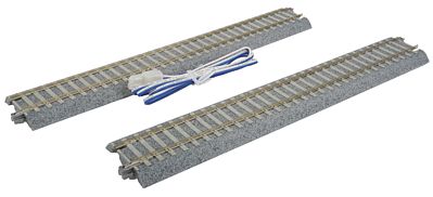 Kato 2153 HO Scale Straight Feeder Track w/Concrete Ties - Unitrack -- With Feeder Cable 9-3/4" 246mm