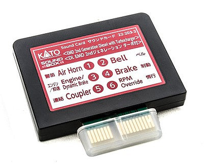 Kato 222032 All Scale Soundbox Sound Card -- EMD 2nd Generation Diesel w/Turbocharger