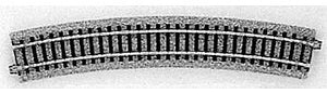 Kato 2220 HO Scale Curved Track 22.5-Degree Radius pkg(4) - Unitrack -- 24" 610mm