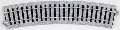 Kato 2270 HO Scale Curved Roadbed Track Section - Unitrack -- 22.5-Degree Section, 19-1/4" 490mm Radius pkg(4)