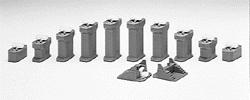 Kato 23015 N Scale Gradual Pier Set -- 9/16 to 2" 1.4 to 5.1cm High