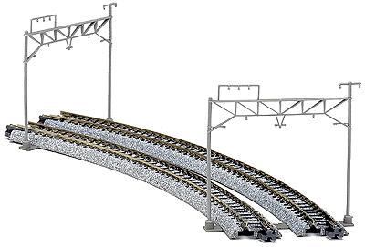 Kato 23060 N Scale Catenary Poles & Accessories -- Double-Track Poles pkg(8)