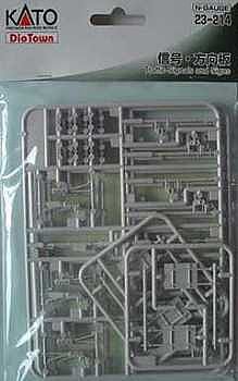Kato 23214 N Scale Dio-Town Series Road Details -- Traffic Signals & Signs