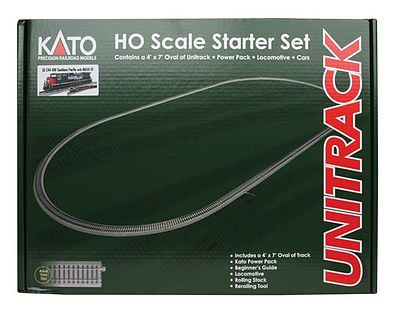 Kato 302009 HO Scale Freight Starter Set - Unitrack -- Southern Pacific C44-9W, MAXI-IV Well Car