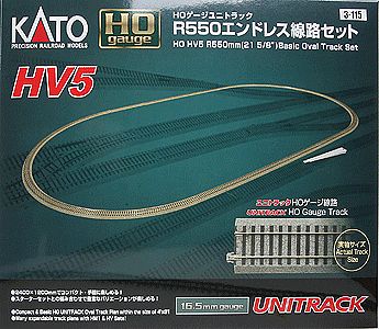 Kato 3115 HO Scale Unitrack Basic Oval Set HV5 -- 84 x 45" 212.6 x 114.2cm