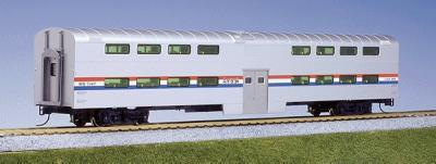 Kato 356031 HO Scale Pullman Bi-Level 4-Window Coach - Ready to Run -- Amtrak (Phase III)