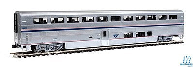 Kato 356055 HO Scale Superliner I Coach - Ready to Run -- Amtrak #34030 (Phase IV; silver, blue, red)