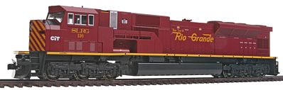 Kato 376391 HO Scale EMD SD90/43MAC - Standard DC -- San Luis & Rio Grande #116 (maroon, yellow)