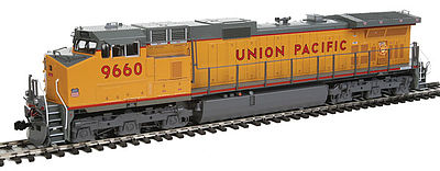 Kato 376633 HO Scale GE C44-9W - Standard DC -- Union Pacific #9660 (Armour Yellow, gray, red)