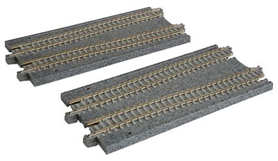 Kato 40021 N Scale Unitram Street Track Double Track w/Streetcar Rails to Unitrack Conversion -- Straight 4-7/8" 12.4cm pkg(2)
