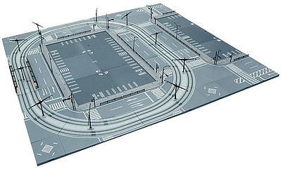 Kato 40800 N Scale UNITRAM Street Track Set -- V50 Basic Set