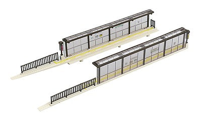 Kato 43730 N Scale Unitram Streetcar/Tram Stop - Kit -- pkg(10)