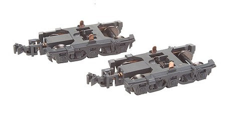 Kato 800135 N Scale 20th Century Limited Baggage-RPO 6-Wheel Truckwith Kato Knuckle Couplers -- Black 1 Pair