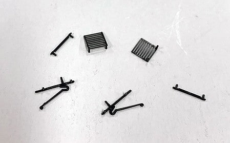 Kato 805364 N Scale 20th Century Limited Baggage-RPO Detail Parts Set -- Mail Catchers, Window Protect Bars