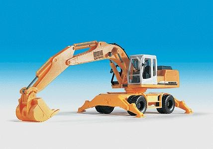 Kibri 11261 HO Scale European Construction Equipment -- Liebherr 934 Jib Excavator w/Outriggers