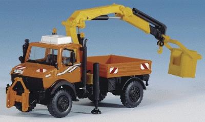 Kibri 15005 HO Scale City Services Equipment - Unimog -- Flatbed w/Cherrypicker Boom & Basket
