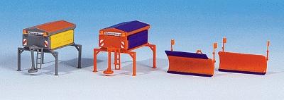 Kibri 15013 HO Scale Salt Spreaders & Snow Plows - Kit