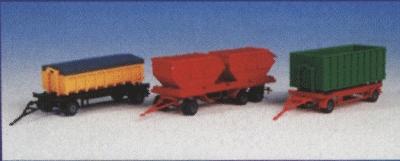 Kibri 15706 HO Scale European Trailers pkg(3)