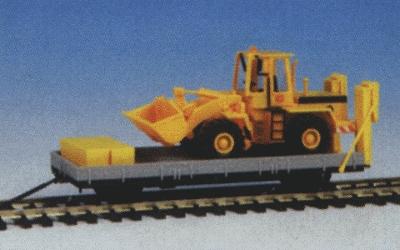 Kibri 16308 HO Scale Euroopean Trailers -- Hyrail Flatbed w/Wheel Loader