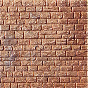 Kibri 34118 HO Scale Wall Sections, Plastic Sheet -- Cut Stone, 4 x 7-3/4"
