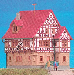 Kibri 36405 Z Scale Weincastell Hotel/Restaurant -- 2-9/16 x 2-3/8 x 2-9/16" 6.5 x 6 x 6.5cm
