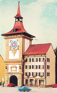 Kibri 36805 Z Scale Murten City Gate w/Pharmacy -- 3-3/16 x 2-3/8 x 6-1/8" 8 x 6 x 15.5cm