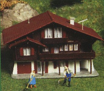 Kibri 37033 N Scale Chalet Beckenried -- 3-7/8 x 2-9/16 x 2" 10 x 6.5 x 5cm