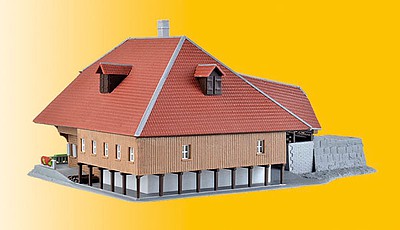 Kibri 37050 N Scale Emmental Farm w/Interior LED Lightng -- Kit - 7-1/4 x 5-5/16 x 3-1/2" 18.5 x 13.5 x 9cm