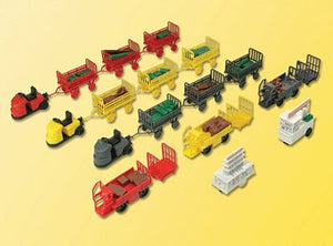 Kibri 37530 N Scale Baggage Wagon Assortment-Kit