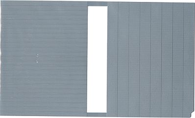 Kibri 37972 N Scale Plastic Sheet -- Corrugated & Tin Roofing
