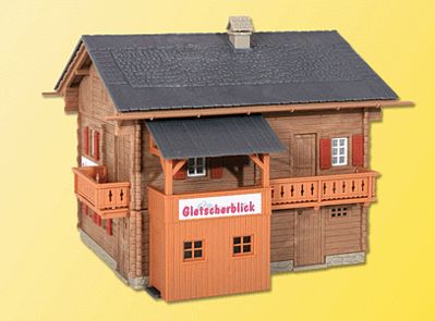 Kibri 38019 HO Scale Gletscherblick House -- 3-13/16 x 4 x 3-13/32" 9.5 x 10 x 8.5cm