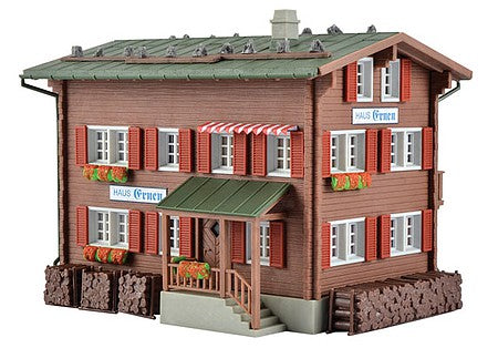Kibri 38031 HO Scale Ernen Alpine House in Switzerland -- Kit - 5-1/8 x 3-3/4 x 3-3/4" 13 x 9.6 x 9.6cm