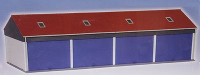 Kibri 38136 HO Scale Garage -- 12-5/8 x 4-3/8" 32 x 11cm