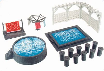 Kibri 38148 HO Scale Garden & Terrace w/Pool