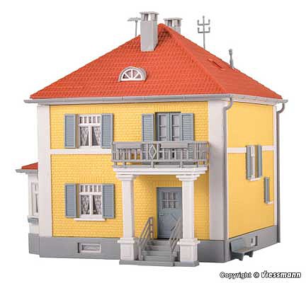 Kibri 38178 HO Scale Pappelweg 2-Story Brick House -- Kit - 3-15/16 x 5-1/8 x 5-11/16" 10 x 13 x 14.5cm