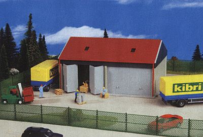 Kibri 38540 HO Scale Truck Garage w/Opening Doors -- 6-11/16 x 4-3/4 x 3-1/2" 17 x 12 x 9cm