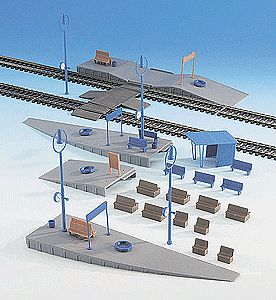Kibri 38611 HO Scale Assorted Station Accessories