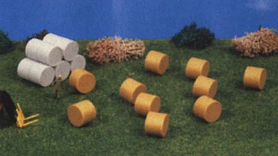 Kibri 38661 HO Scale Straw Rolls pkg(10) -- 11/16 dia x 1/2" 1.7 x 1.3cm