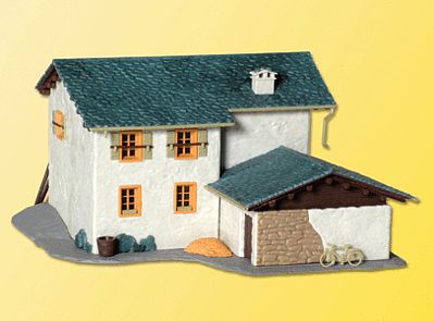 Kibri 38810 HO Scale Mountain House in Fextal -- 6-1/8 x 5-15/16 x 3-1/2" 15.5 x 15 x 9cm