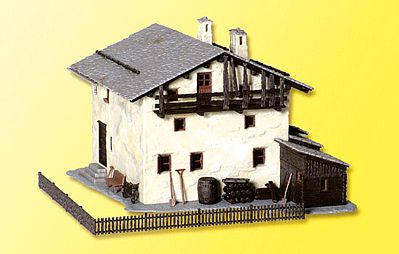 Kibri 38812 HO Scale Mountain House in Sils -- 6-5/16 x 5-1/8 x 3-7/8" 16 x 13 x 10cm
