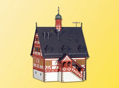 Kibri 38906 HO Scale Country City Hall in Machingen -- 4-1/2 x 4-3/8 x 7-1/8" 11.5 x 11 x 18cm