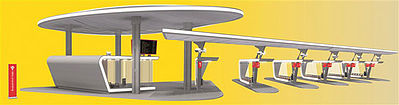 Kibri 39000 HO Scale Halle Bus Terminal w/LED Lighting -- Kit - 33-3/8 x 12-7/8 x 3-3/4" 84.7 x 32.7 x 9.5cm