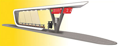 Kibri 39007 HO Scale Halle Bus Terminal Single-Stall Add-On w/LED Lighting -- Kit - 13-3/4 x 12-3/8 x 1-7/16" 35 x 31.5 x 3.7cm