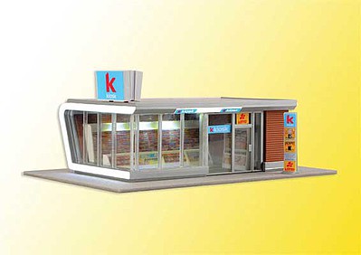 Kibri 39008 HO Scale Kiosk Convenience Store with LED Light -- Kit - 5-7/8 x 3-7/8 x 2-1/4" 14.9 x 9.8 x 5.7cm
