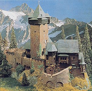 Kibri 39010 HO Scale Falkenstein Castle -- Kit - 18-7/8 x 11 x 13" 48 x 28 x 33cm