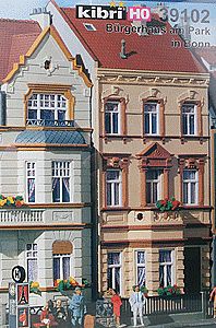 Kibri 39102 HO Scale Townhouse in the Park in Bonn -- 3-7/8 x 5-5/16 x 7-1/8" 10 x 13.5 x 18cm