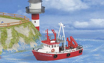 Kibri 39154 HO Scale Fire Department Boat - Kit -- 5-1/2 x 2-3/16 x 3-5/16" 14 x 5.5 x 8.5cm
