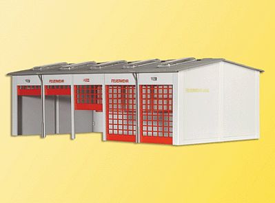 Kibri 39219 HO Scale Fire Department Garage -- Kit - 13-3/8 x 7-7/8 x 4-3/4" 34 x 20 x 12cm