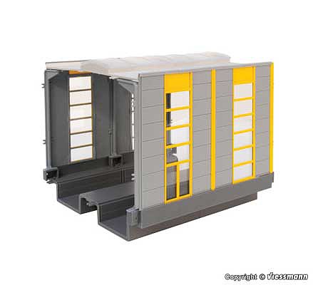 Kibri 39253 HO Scale Modern Engine House - Maintenance Bay Extension -- Kit - Fits-Matches 405-39252 - 5-1/2 x 5-1/2 x 3-9/16" 14 x 14 x 9cm