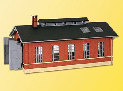 Kibri 39307 HO Scale Single-Track Locomotive Shed -- 8 x 4-13/16 x 4-3/16" 20 x 12 x 10.5cm